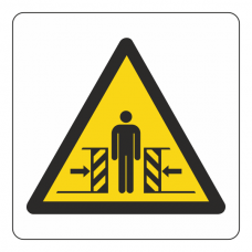 Warning Risk Of Crushing Logo Sign