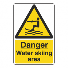 Danger Water Skiing Area Sign