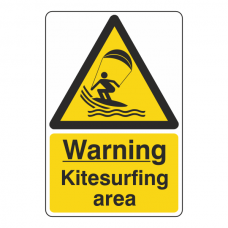 Warning Kitesurfing Area Sign