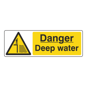 Danger Deep Water Sign (Landscape)