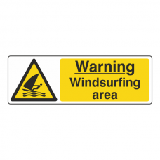 Warning Windsurfing Area Sign (Landscape)