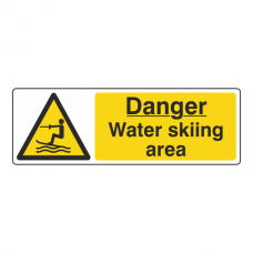 Danger Water Skiing Area Sign (Landscape)
