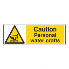 Caution Personal Water Crafts Sign (Landscape)
