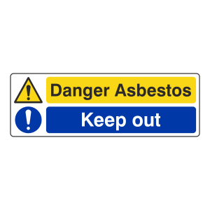 Danger Asbestos / Keep Out Sign (Landscape)