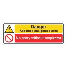 Danger Asbestos / No Entry Sign (Landscape)