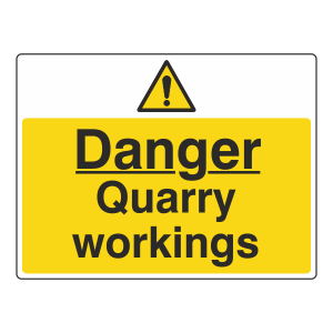 Danger Quarry Workings Sign (Large Landscape)