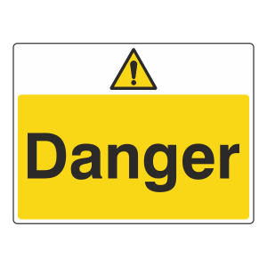 Danger Sign (Large Landscape)