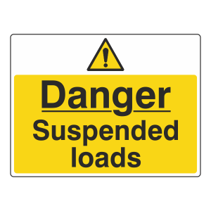 Danger Suspended Loads Sign (Large Landscape)