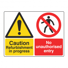 Refurbishment In Progress / No Entry Sign (Large Landscape)