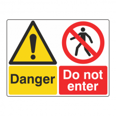 Danger / Do Not Enter Sign (Large Landscape)