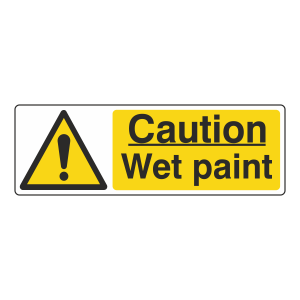 Caution Wet Paint Sign (Landscape)