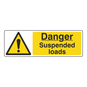 Danger Suspended Loads Sign (Landscape)
