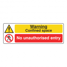 Confined Space / No Entry Sign (Landscape)
