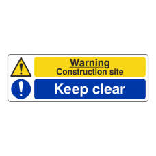 Construction Site / Keep Clear Sign (Landscape)