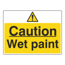 Caution Wet Paint Sign (Large Landscape)
