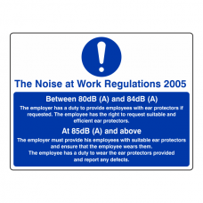 Noise at Work Regulations 2005 Sign (Large Landscape)