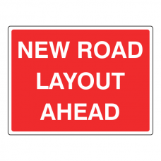 New Road Layout Ahead Sign
