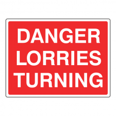 Danger Lorries Turning  Traffic Sign