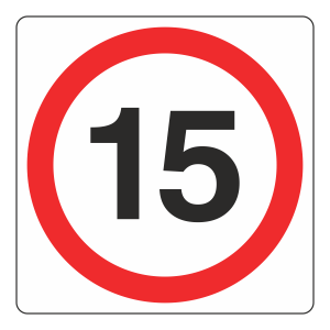 15 MPH Sign