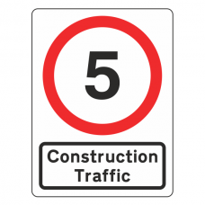 5 MPH Construction Traffic Sign