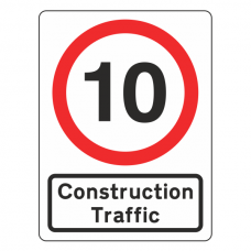 10 MPH Construction Traffic Sign