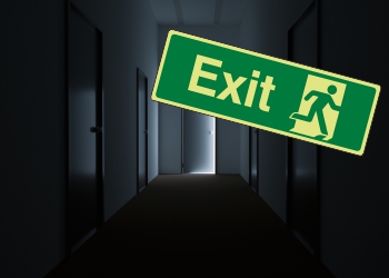 Photoluminescent British Standard Exit Signs