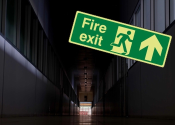 Photoluminescent British Standard Fire Exit Signs