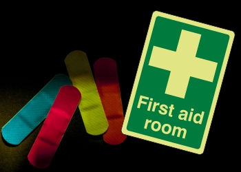 Photoluminescent First Aid Signs