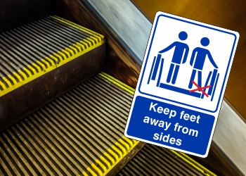 Escalator Safety Signs