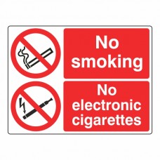 No Smoking / No Electronic Cigarettes Sign